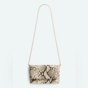 Market & Spruce Elissa Clutch Snakeskin Print
